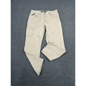 Ariat Rebar M4 Relaxed Straight Pants Men's 36x30 (Fits 36x29) Khaki Canvas Work